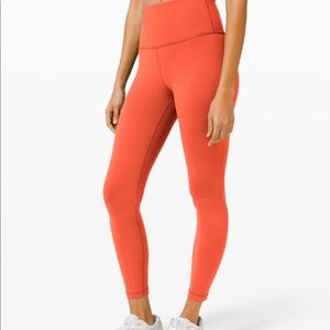 Lululemon Orange 25” Wunder Train HR